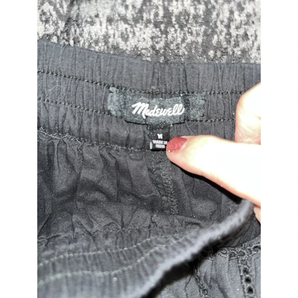 Madewell Black Beachhouse Eyelet Skirt Size M